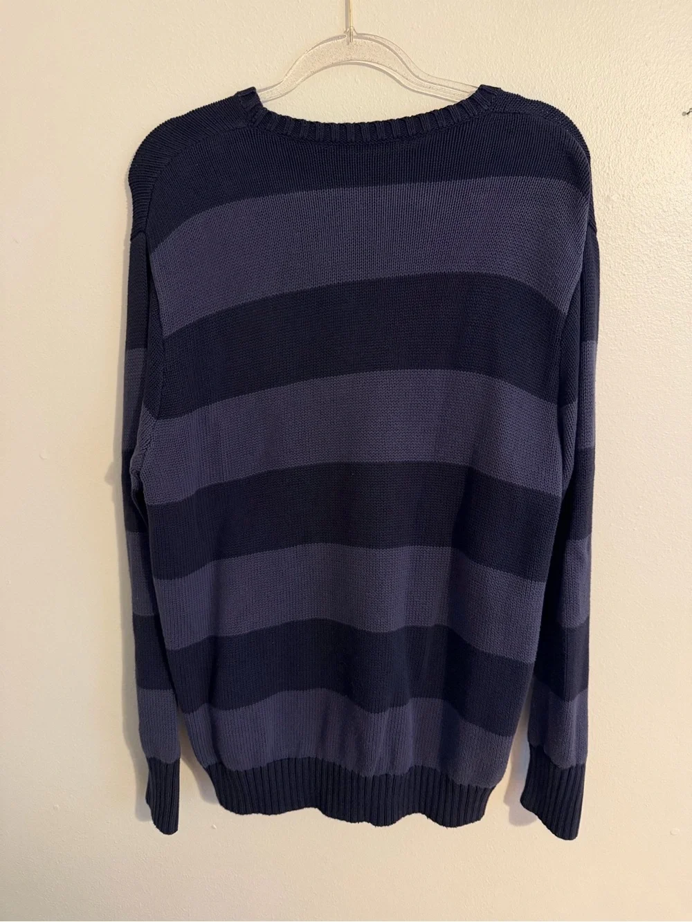 Brandy Melville ‘Brianna’ Striped Crewneck Sweater - Navy and Slate - OS